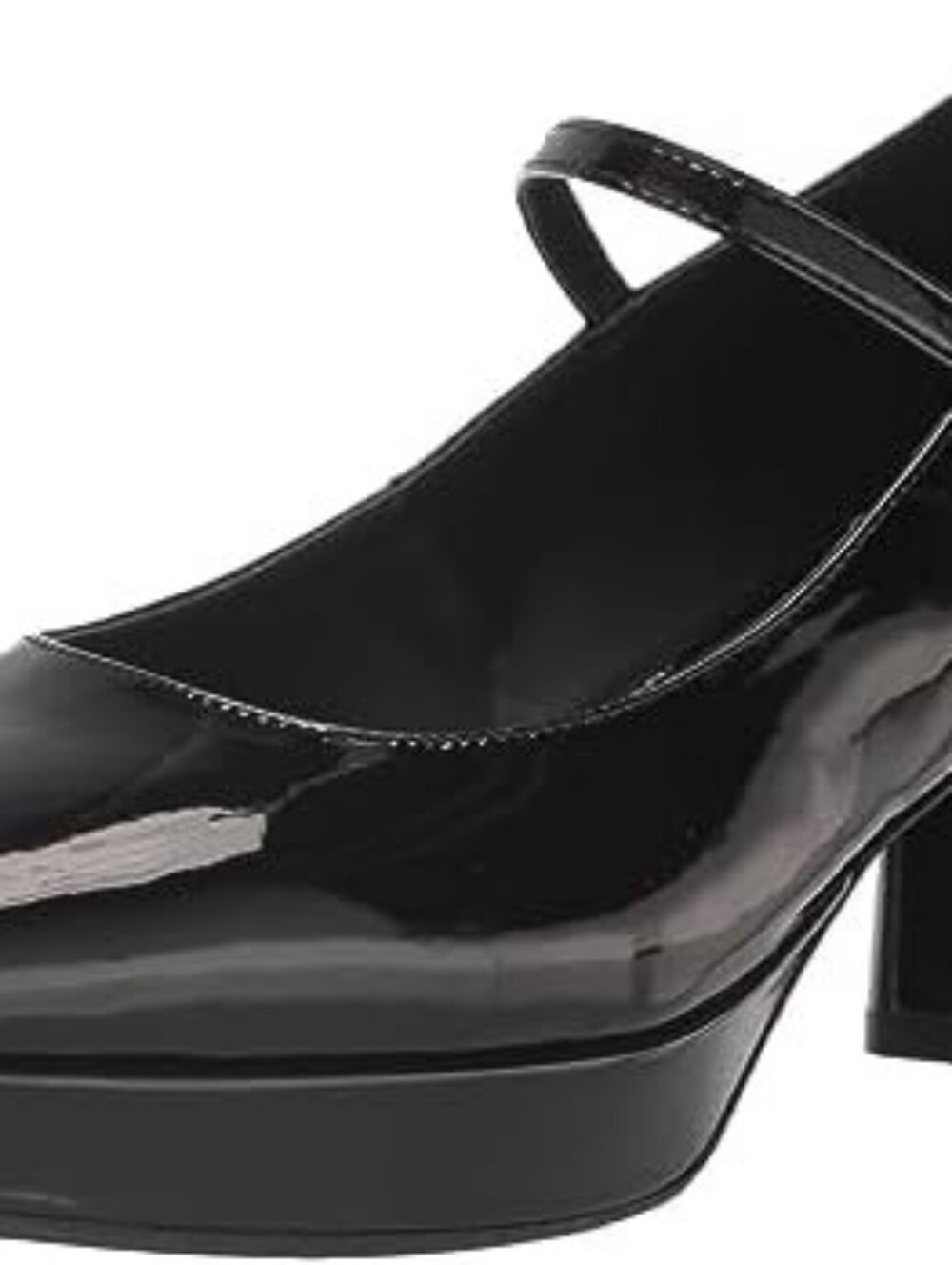 AEROSOLES SHANNON Black Patent  Mary Jane Platform Block Heels  Size 9W - Picture 5 of 17